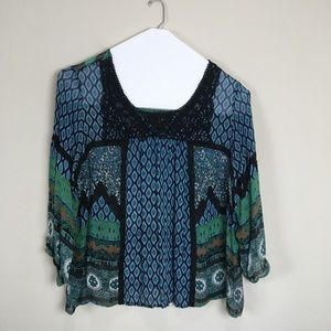 Bila crochet trim tunic, Size XXL